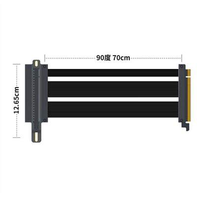 PCI-E4.0显卡延长线p PCIe4/PCIe4.0转接线90度角4090显卡竖装