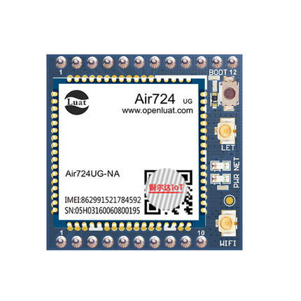 推荐Air724UG合宙Cat14G模块核心板DTU物联网UART串口通信数据TCP