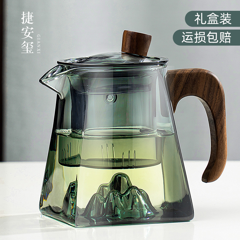 速发茶壶玻璃茶具套装家用耐高温电陶炉花茶水壶泡绿茶加厚过滤煮