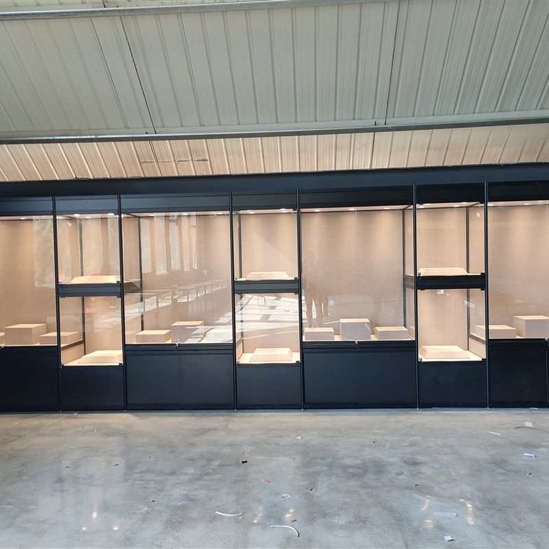 古董收藏柜玻璃高柜工艺品展示架立式古董展示柜瓷器摆件陈列柜子