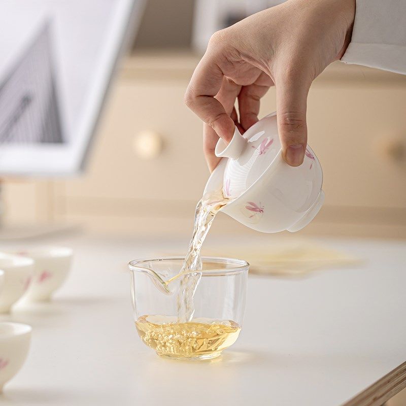 羊脂玉瓷便携式旅行茶具小套装一壶四杯陶瓷盖碗茶杯户外露营喝茶,餐饮具,旅行茶具,淘宝优惠券,粉丝福利购,淘宝优惠卷