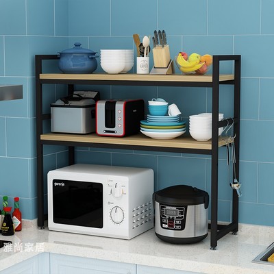 厨房置物架台面收纳架微波炉烤箱储物架调料架省空间水槽架锅架子