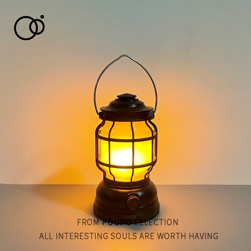 QD4D复古小马灯l氛围灯手提挂式充电小夜灯悬挂灯女生卧室装饰桌