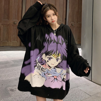 推荐2020 Winter Streetwear Japanese Cute Girl Cartoon Hooded