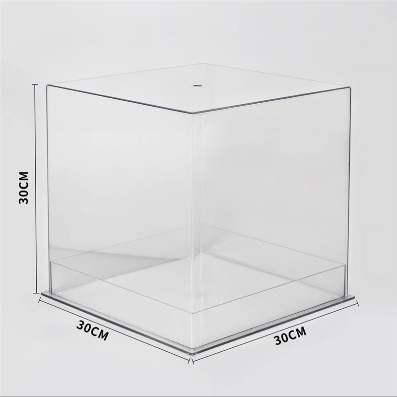 ll透明亚克力花盒鲜花包装盒玫瑰花束礼盒M镜面方形全透视网红礼