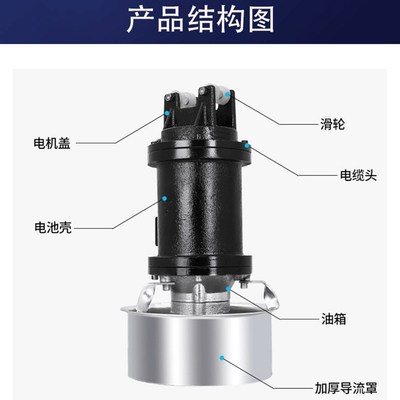 QJB潜水搅拌机配件污水t处理搅拌器高速混合回流泵低速推流器支架