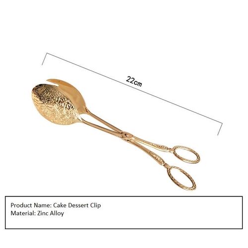 Food Tong Gold-plated Snack Cake Clip Salad Bread Pastry Cla