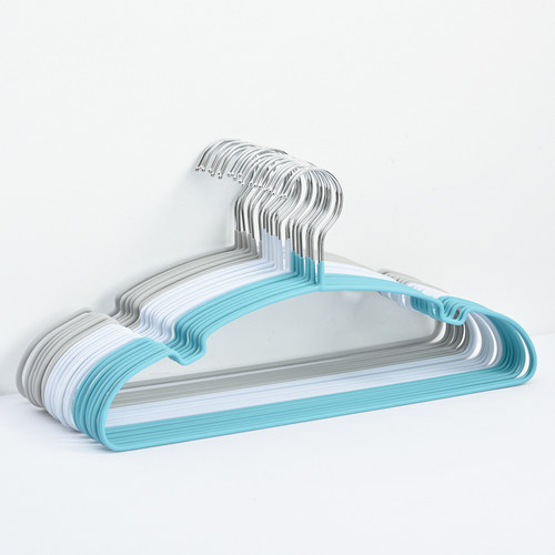 家用晾晒衣架防滑无痕阳台晾衣服架子磨纱加粗浸胶金属衣撑宿舍