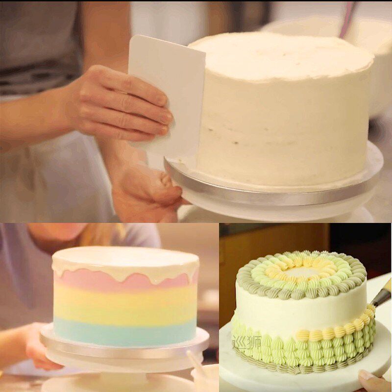 6Pcs/Set Plastic Cake Turntable Rotating Cake Plastic Dough