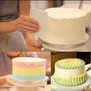 Set Rotating Plastic Turntable Dough Cake 6Pcs