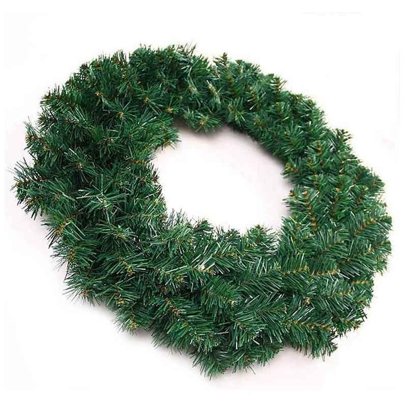 1 Pcs 30cm Artificial Pine Wreath Garland for Front Door