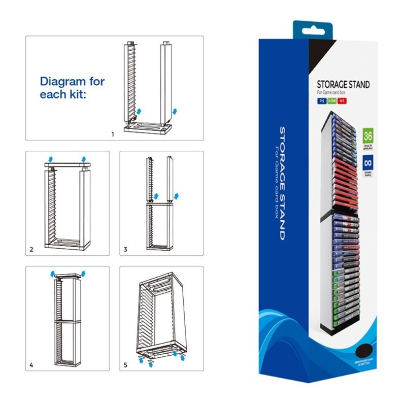 速发Host Game Disk Tower Storage Rack Store 36 Game Discs Fo