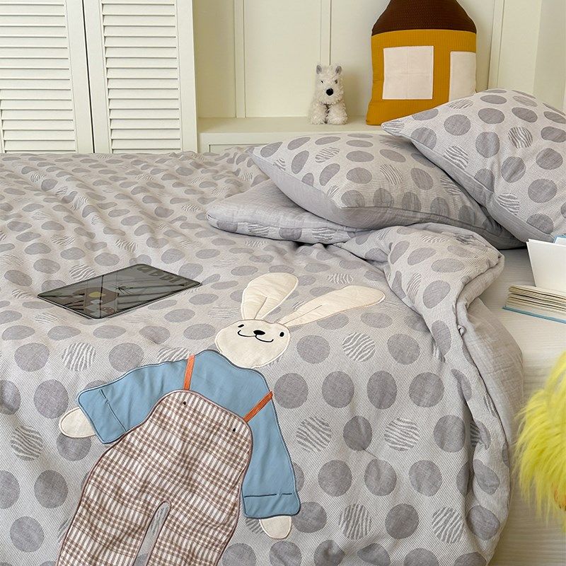 冬季全棉双层纱布被子秋冬被儿童单人被芯冬天加厚保暖春秋被,床上用品,化纤被,淘宝优惠券,粉丝福利购,淘宝优惠卷