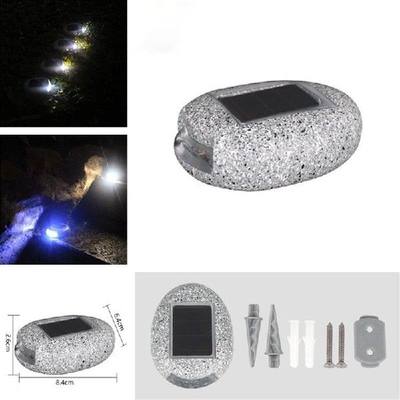 极速Solar-Powered Resin Stone Shape Pin Lamp Outdoor Waterpr