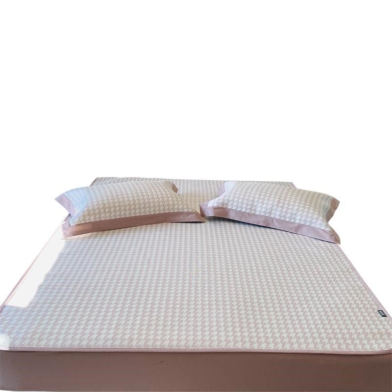 夏季冰丝凉席三件套1.5m可水洗床笠款空调席子单双人凉席1.8米,床上用品,冰丝席,淘宝优惠券,粉丝福利购,淘宝优惠卷