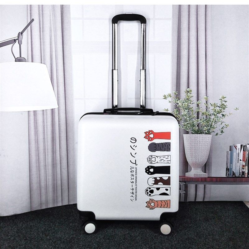 涂鸦卡通行李箱万向轮韩版可爱大小学生18寸男女拉杆旅行箱小清新