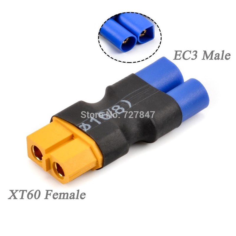 Adapter EC5 / EC3 to XT60 T Deans  /  Connectors  RC Lipo Ba
