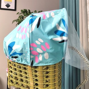 竹编背篼娃娃背篓防风罩防蚊罩宝宝背篓防蚊风雨罩防晒罩背篓配件