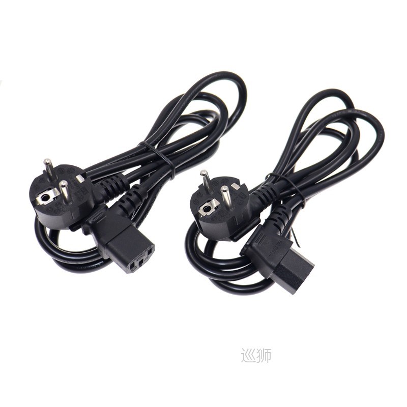 EU Plug Cable IEC C13 Computer Power Cable Extension Cord 0