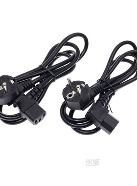 EU Plug Cable IEC C13 Computer Power Cable Extension Cord 0