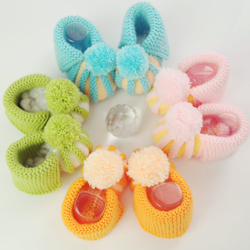宝宝毛线婴儿鞋子材料o包钩针手工鞋diy毛线鞋材料包手工婴儿鞋