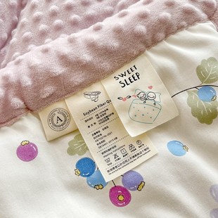 全棉豆豆被春秋被2024新款夏凉被可机洗儿童单人空调被薄被子4斤
