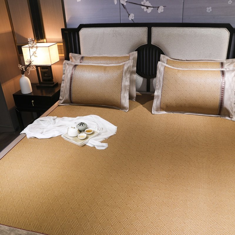 现货藤席凉席三件套1.8米床双人席子冰丝空调软席草席1.5m可折叠,床上用品,冰丝席,淘宝优惠券,粉丝福利购,淘宝优惠卷