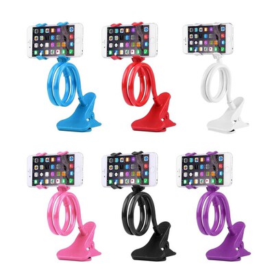 Mobile Lazy Bracket Two Clamp Flexible Phone Stand Holder fo