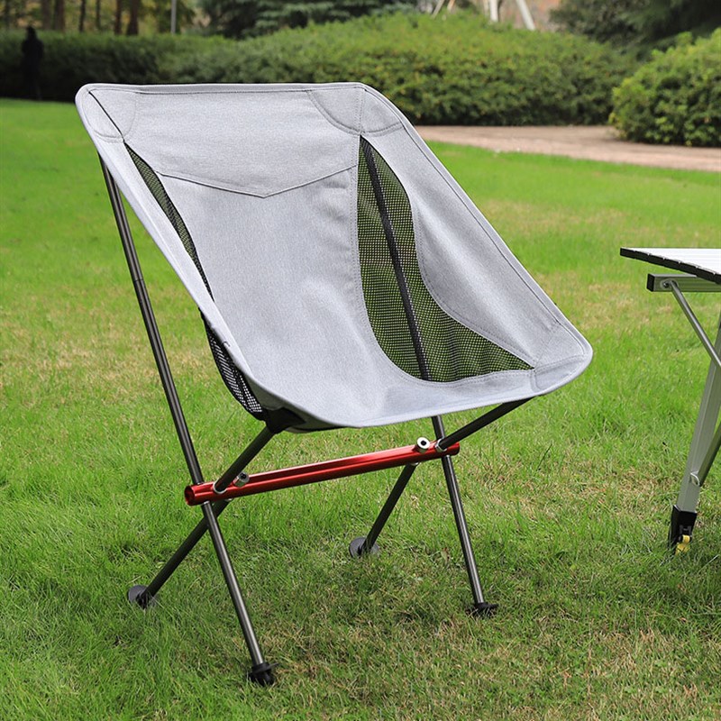 速发Portable Folding Camping Chair Outdoor Moon Chair Collap