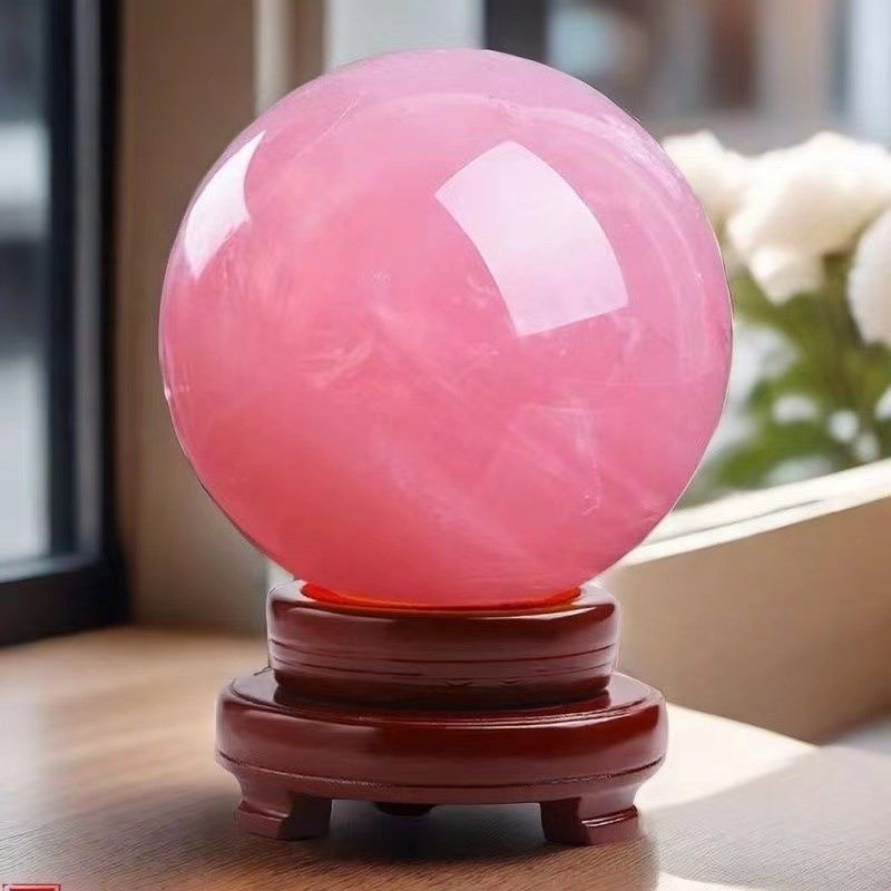 天然粉水晶球摆件招桃花卧室房间床头柜粉晶原石卧室装饰品粉色,饰品/流行首饰/时尚饰品新,摆件,淘宝优惠券,粉丝福利购,淘宝优惠卷