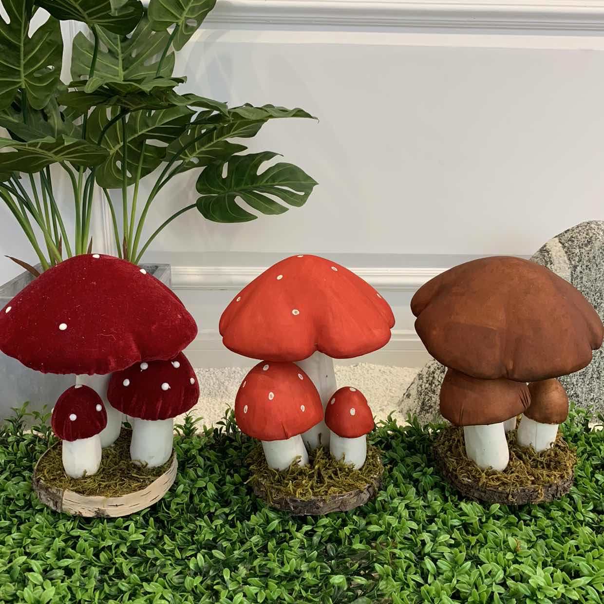 仿真蘑菇泡沫摆件摄影拍照u道具草坪摆件景观装饰品庭院手工装饰