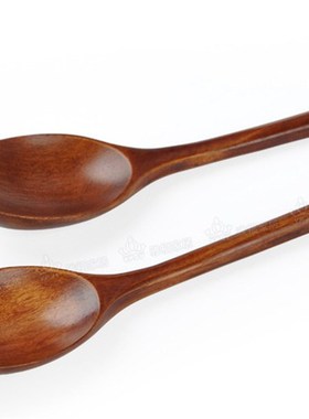 Spoon Tableware 2 Pcs Natural Japanese Style Wooden Soup Spo