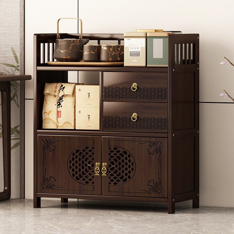 新中式博古架客厅储物柜实木茶水柜茶叶柜多功能多层置物架,住宅家具,多宝格/博古架,淘宝优惠券,粉丝福利购,淘宝优惠卷