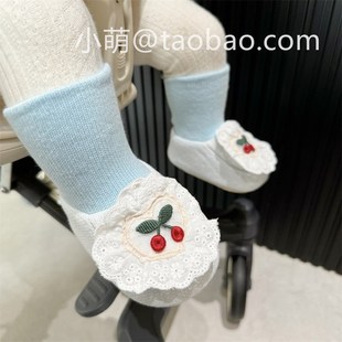 子软底婴儿学步鞋 袜3 12个月不掉 1岁春秋冬季 保暖女宝宝鞋