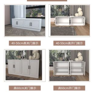 经济实用高60飘窗柜矮柜地柜可坐落地窗台柜收纳柜子实木鱼缸柜子