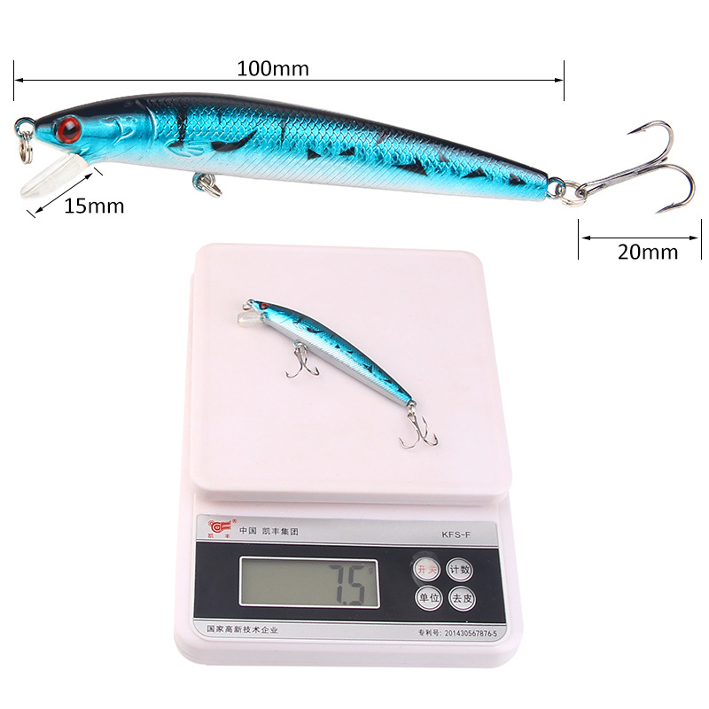 速发1 PCS 9g/10cm Fishing Lures Minnow Wobbler Floating Bass