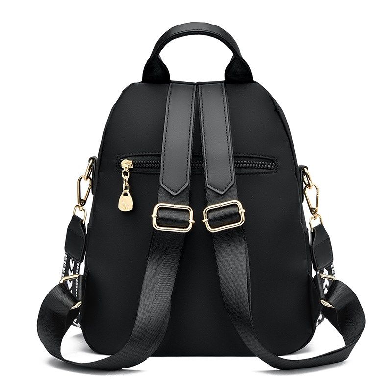 高级感双肩包女2024新款休闲大容量牛津布背包百搭帆布书包旅游包