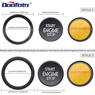 Car er Start Stop Engine Button Cover Ring Acceessories Vol