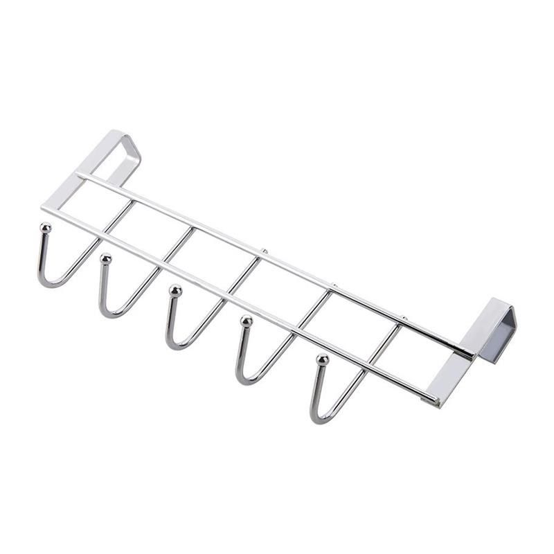 橱柜门后挂钩厨房置物架免打孔不锈钢挂架门背式勺子铲子收纳神器,收纳整理,挂门置物架,淘宝优惠券,粉丝福利购,淘宝优惠卷