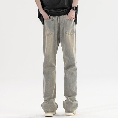190瘦高个子110牛仔裤男女美式高街阔腿潮加长款超长版裤子115cm