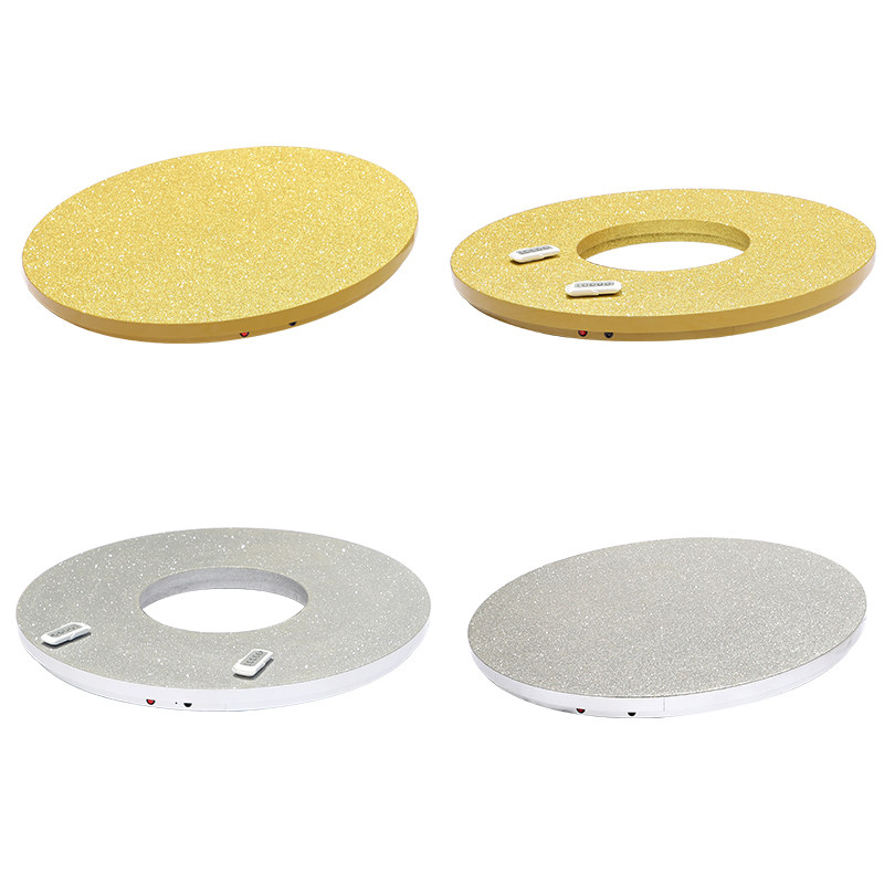 酒店家用圆形餐桌遥控充插电两用调速电动转盘金银砂面可手动旋转,商业/办公家具,转盘,淘宝优惠券,粉丝福利购,淘宝优惠卷