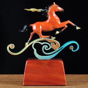 彩铜马到成功马摆件志在千里家居客厅电视柜玄关装饰品商务送礼品
