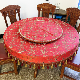 定制新中式中国古典电视柜茶桌实木家具圆桌台垫桌旗桌