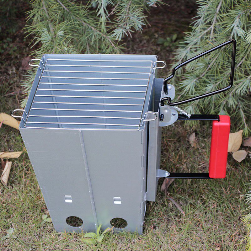 户外野营折叠生火炉烧烤炉引火碳桶便携木炭N炉烤架点碳器送收熙