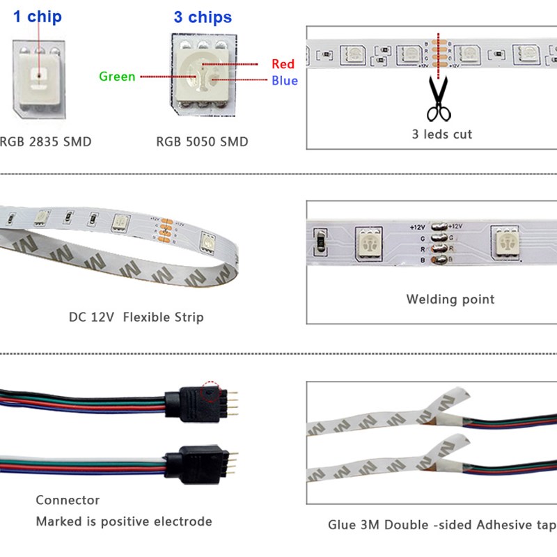 速发Wifi 5050 Rgb Bluetooth Led Strip Lights 5M-30M 12V