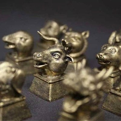 圆明园十二生肖12兽首古铜色键帽个性客制化键帽送礼