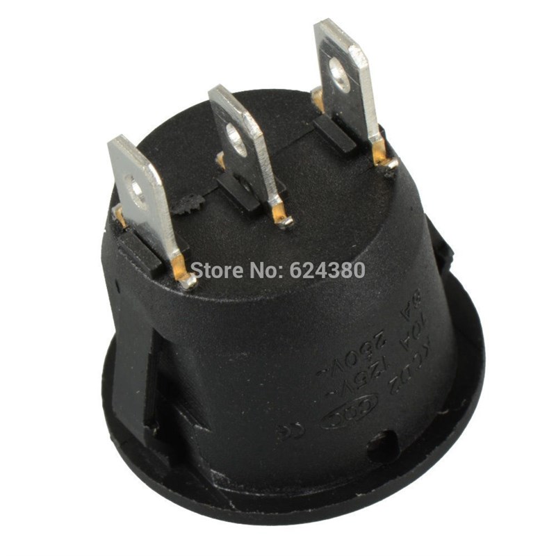 SPDT 1P2T Snap In Round Boat Rocker Switch On Off On 3 P