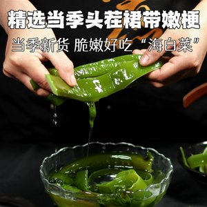 【纯嫩梗不掺盐粒】当季早白盐渍裙带菜嫩梗(海期菜)5斤/箱