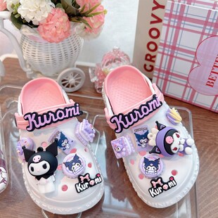 儿童网红凉拖鞋女孩一体洞洞鞋女夏天不臭脚防滑游泳户外玩水拖鞋