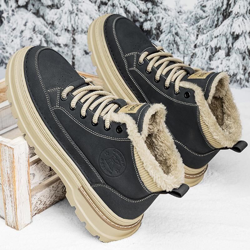 冬季大码男鞋46加绒保暖雪地靴47特大号棉鞋48休闲高帮板鞋马丁靴,流行男鞋,时尚雪地靴,淘宝优惠券,粉丝福利购,淘宝优惠卷